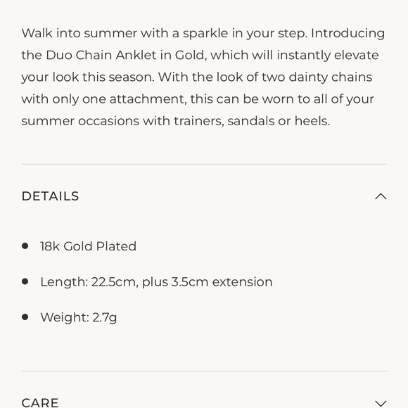 Astrid & Miyu anklet - Picture 4 of 4